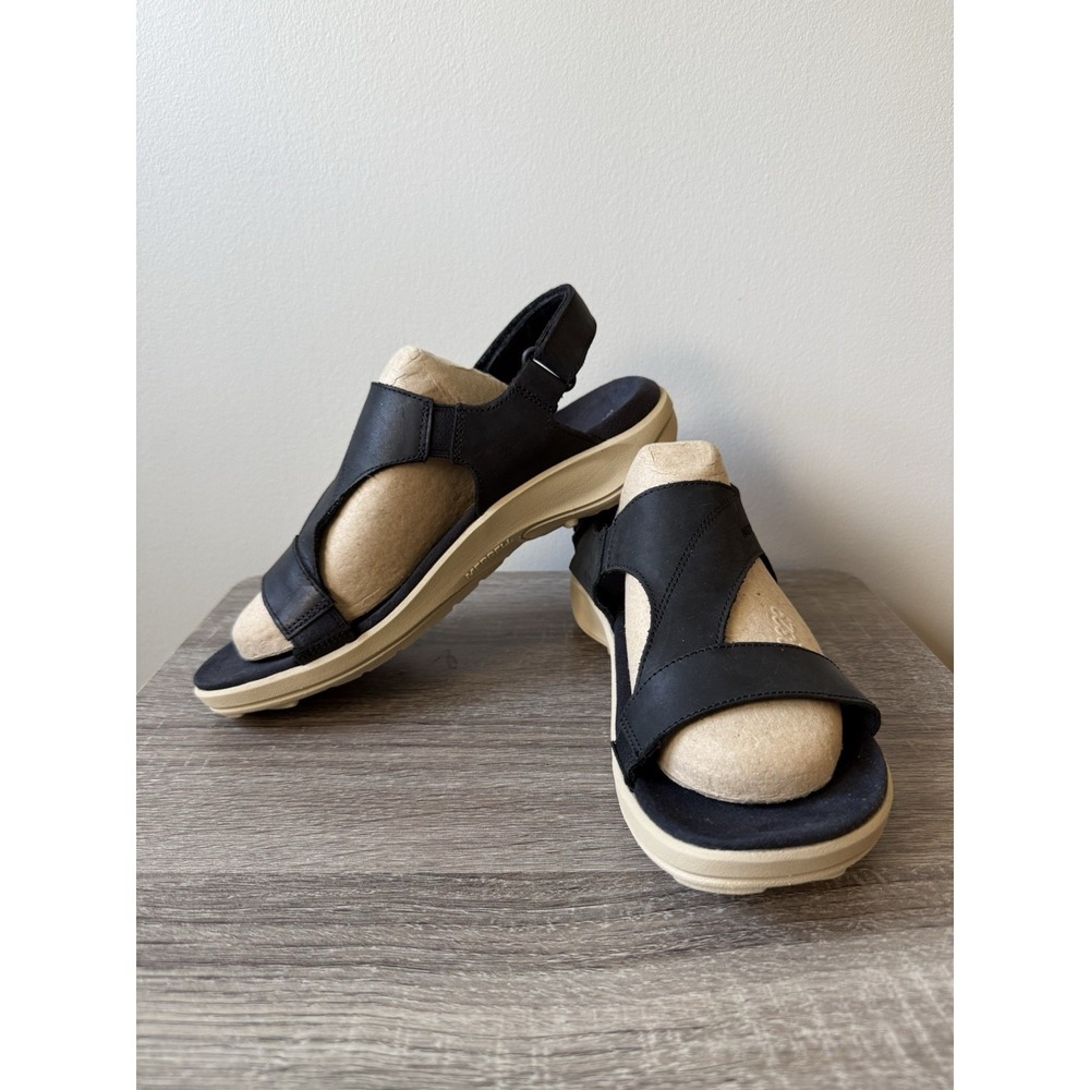 Merrell District 4 Strap Luxe Sandals Women's Sz 8 Black Slingback Adjustable